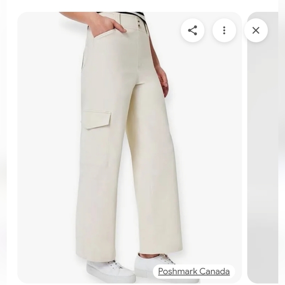 Spanx Stretch Twill Cropped Cargo Pant Size Medium - Picture 1 of 9